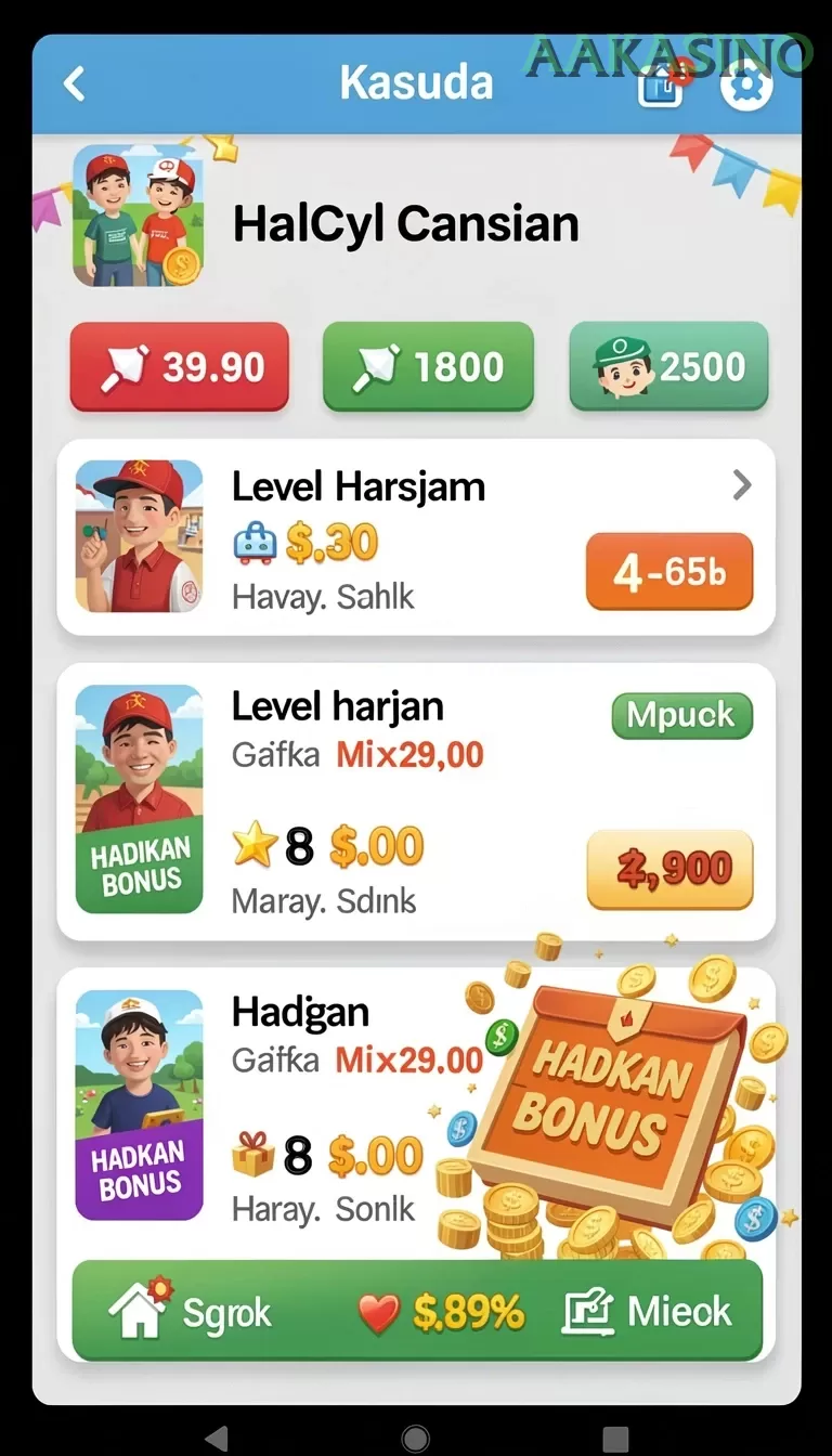 Cuplikan layar BINTANGPO — menu navigasi